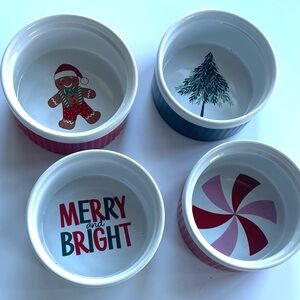 Ceramic 4" Holiday Ramekins 4 PIECES Celebrate It